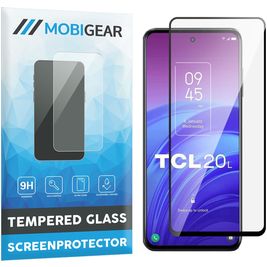 Mobigear Premium TCL 20L Panzerglas Gehärtetes Glas Displayschutz - Hüllenfreundlich - Schwarz