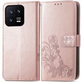 Mobigear Clover Xiaomi 13 Hülle Klapphülle Geldbörse - Roségold