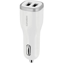 Mobiparts Dual USB Auto Ladegerät 12W 2.4A - Weiß