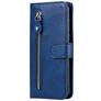 Mobigear Zipper Xiaomi Redmi Note 9 Hülle Klapphülle Geldbörse - Blau
