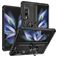 Mobigear Armor Ring Samsung Galaxy Z Fold 4 Hülle Hardcase Backcover Stoßfest mit Ringhalter - Schwarz