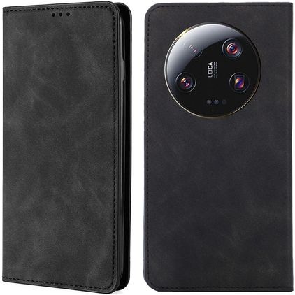 Mobigear Retro Slim Xiaomi 13 Ultra Hülle Klapphülle Geldbörse - Schwarz