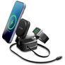 Cygnett MagStand 3-in1 MagSafe 0.7 Meter Fast Charge 22.5W - Schwarz