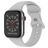 Mobigear Sport Dual Silikon Apple Watch Armband Pin-and-Tuck-Verschluss - 49/46/45/44 mm - Grau