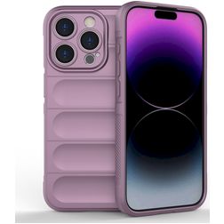 Mobigear Bumpy iPhone 15 Pro Hülle Flexibles TPU Backcover - Lila