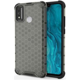 Mobigear Honeycomb HONOR 9X Lite Hülle Hardcase Backcover Stoßfest - Grau