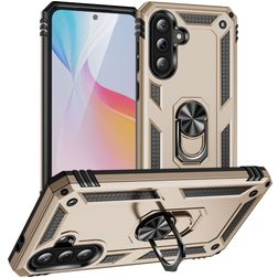 Mobigear Armor ring Samsung Galaxy A36 Hülle Hardcase Backcover Stoßfest mit Ringhalter - Gold