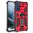 Mobigear Armor Stand Samsung Galaxy S21 FE Hülle Hardcase Backcover Stoßfest mit Ständer - Rot