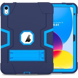 Mobigear ShieldStand iPad 10 (2022) Hülle Kunststoff,Silikon Backcover + Ständer - Blau / Marineblau