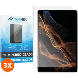 Mobigear Samsung Galaxy Tab S9 Ultra Panzerglas Gehärtetes Glas Displayschutz - Hüllenfreundlich - Schwarz (3er Pack)