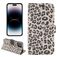 Mobigear Leopard iPhone 14 Pro Hülle Klapphülle Geldbörse - Braun