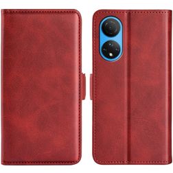 Mobigear Slim Magnet HONOR X7 Hülle Klapphülle Geldbörse - Rot