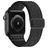 Mobigear W Texture Nylon Apple Watch Armband Elastisches Band - 42/41/40/38 mm - Schwarz