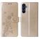 Mobigear Flowers Samsung Galaxy A17 Hülle Klapphülle Geldbörse - Gold