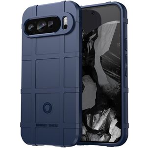 Mobigear Rugged Shield Google Pixel 9 Pro Hülle Flexibles TPU Backcover Stoßfest - Blau