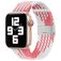 Mobigear Braided Nylon Apple Watch Armband Klappschließe - 49/46/45/44 mm - Weiß / Pink