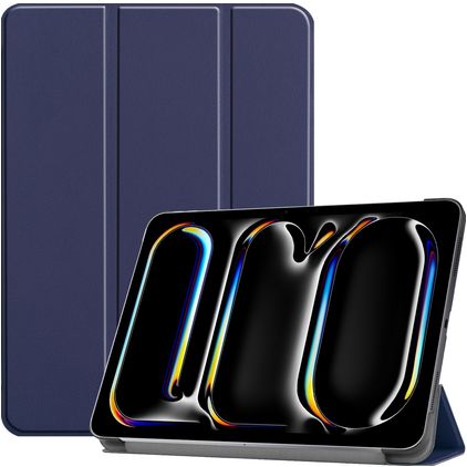 Mobigear Tri-Fold iPad Pro 13 Zoll (2024) Hülle Klapphülle - Dunkelblau