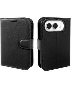 Mobigear Classic iPhone Duo Klapphülle Portemonnaie - Schwarz