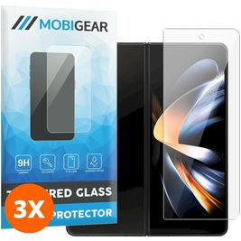 Mobigear Premium Samsung Galaxy Z Fold 4 Panzerglas Gehärtetes Glas Displayschutz - Hüllenfreundlich - Schwarz (3er Pack)