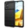 Mobigear Brushed Slim POCO M5 Hülle Flexibles TPU Backcover - Schwarz