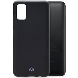 Mobilize Rubber Gelly Samsung Galaxy A02s Hülle Flexibles TPU Backcover - Matt Black