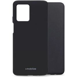 Mobilize Rubber Gelly Motorola Moto G54 Hülle Flexibles TPU Backcover - Schwarz