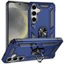 Mobigear Armor ring Samsung Galaxy S25 Plus Hülle Hardcase Backcover Stoßfest mit Ringhalter - Blau