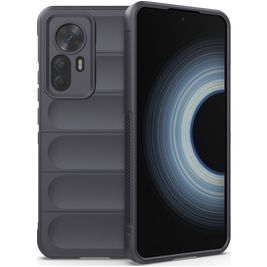 Mobigear Bumpy Xiaomi 12T Hülle Flexibles TPU Backcover - Charcoal