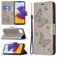Mobigear Butterfly Samsung Galaxy A22 5G Hülle Klapphülle Geldbörse - Grau