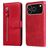 Mobigear Zipper iPhone 17 Pro Hülle Klapphülle Geldbörse - Rot