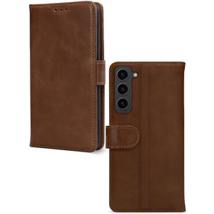 Mobilize Wallet Samsung Galaxy S23 Hülle Echtes Leder Klapphülle Geldbörse - Braun