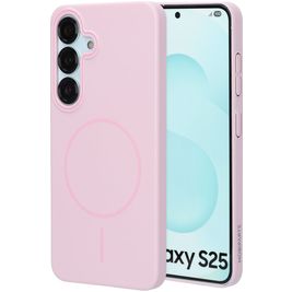 Mobiparts Slim Line Samsung Galaxy S25 MagSafe Hülle Hardcase Backcover - Blush Pink