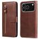 Mobigear Zipper iPhone 17 Pro Hülle Klapphülle Geldbörse - Braun
