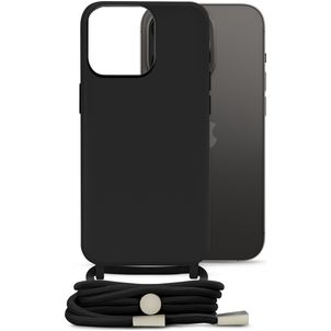 Mobilize Lanyard Gelly iPhone 14 Pro Flexibles TPU Handykette - Schwarz