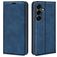 Mobigear Retro Slim Samsung Galaxy S25 FE Hülle Klapphülle Geldbörse - Dunkelblau