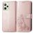 Mobigear Clover Realme C35 Hülle Klapphülle Geldbörse - Roségold