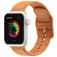 Mobigear Dashed Silikon Apple Watch Armband Dornschließe - 49/46/45/44 mm - Cognac