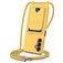 Mobigear Lanyard Card Samsung Galaxy A16 Silikon Handykette mit Kartenhalter - Gelb