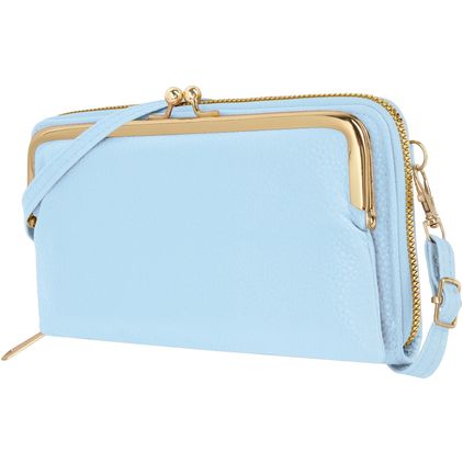Antonio Fonzo Crossbody Clutch Snap Handytasche - Large - Blau