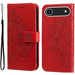 Mobigear Flowers iPhone Air Hülle Klapphülle Geldbörse - Rot