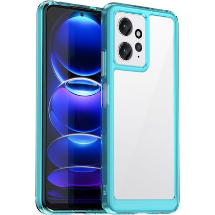 Mobigear Crystal Xiaomi Redmi Note 12 Hardcase Backcover - Transparent / Türkis