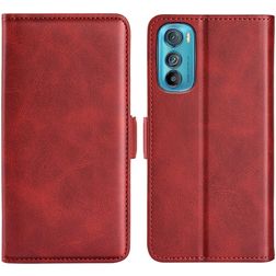 Mobigear Slim Magnet Motorola Edge 30 Hülle Klapphülle Geldbörse - Rot
