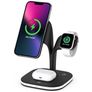 Mobigear MagStation Pro 3in1 MagSafe Ladestation für iPhone / AirPods & Apple Watch - Schwarz
