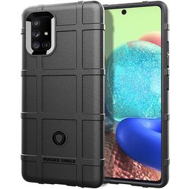 Mobigear Rugged Shield Samsung Galaxy M51 Hülle Flexibles TPU Backcover Stoßfest - Schwarz