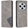 Mobigear Rhombus Slim Xiaomi Redmi 14C Hülle Klapphülle - Grau