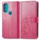 Mobigear Clover Motorola Moto G71 5G Hülle Klapphülle Geldbörse - Magenta