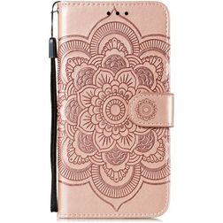 Mobigear Mandala Patten Wallet Rose Gold Case Motorola Moto E6s