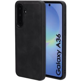 Mobiparts Classic Samsung Galaxy A36 MagSafe Hülle TPU,Kunstleder Backcover - Graphite Black