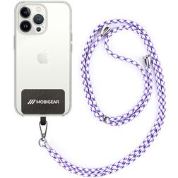 Mobigear Lanyard Universal-Handykette einstellbar - Lila / Weiß