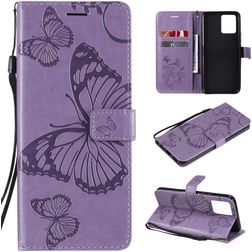 Mobigear Butterfly Realme 8 Pro Hülle Klapphülle Geldbörse - Lila